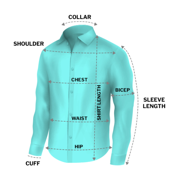 Size guide - tailored fit shirts - Hamelin Vogue